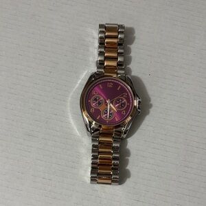 Purple and Gold Watch with Silver Accents